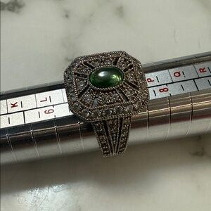 Joseph Esposito Sterling silver and CZ ring, size 7.